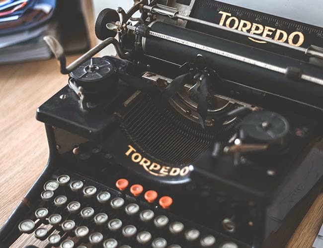 An old typewriter in the office